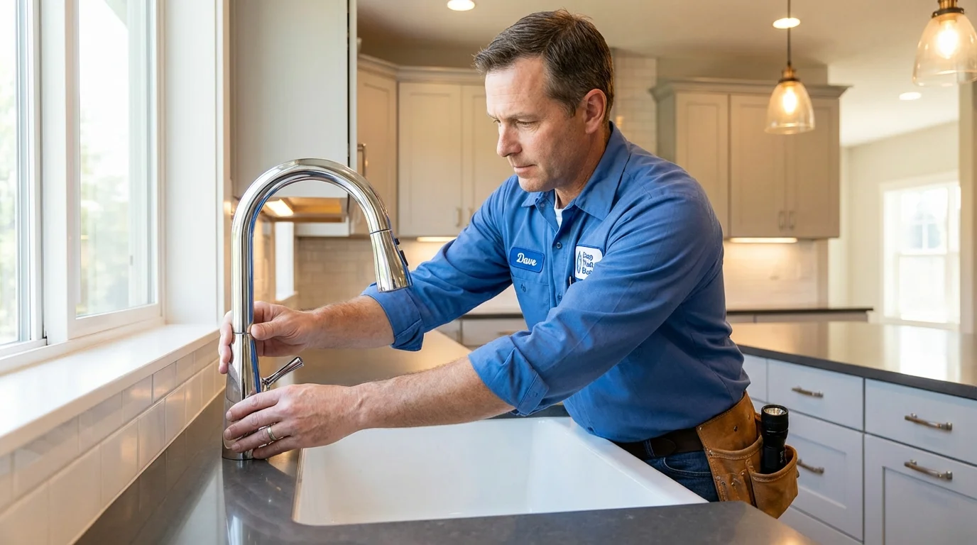 Kitchen faucet installation by Johns Plumbing LLC in Centerburg