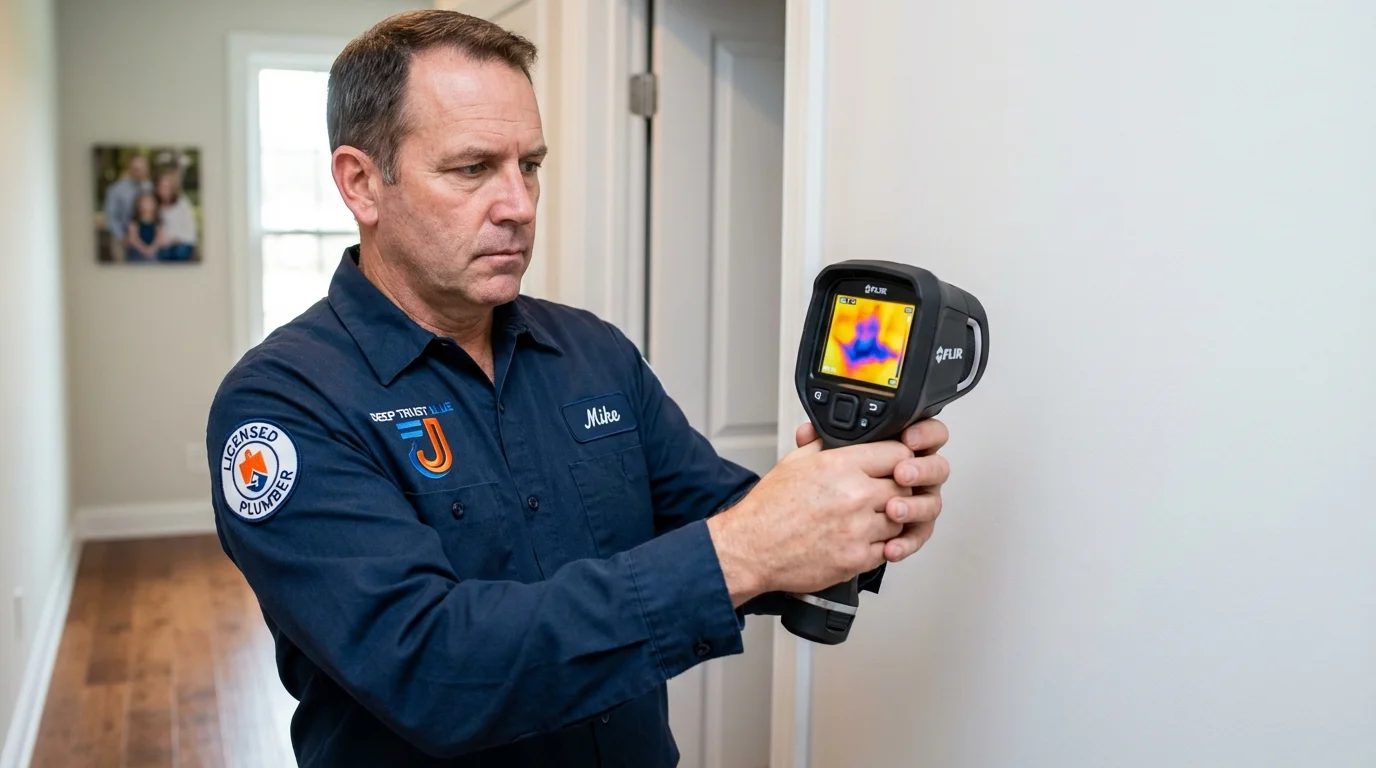 Thermal imaging leak detection by Johns Plumbing LLC in Centerburg